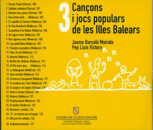 3 Cançons i jocs populars de les Illes Balears CD