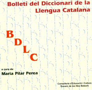Bolletí del Diccionari de la Llengua Catalana (CD) PORTADA
