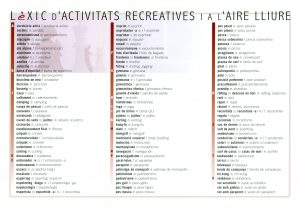 Vocabulari activitats recreatives